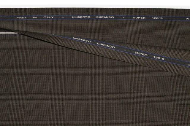 Vendita on line tessuto principe di galles pura lana super 120's marrone - tessuti abbigliamento scacchi e scozzesi