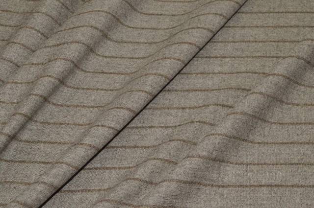 Vendita on line tessuto flanella pura lana grigio gessato marrone - prodotti