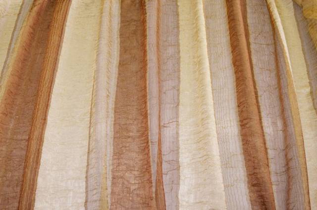 Vendita on line tessuto tenda organza stropicciata rigato bruciato - tessuti per a metraggio classiche