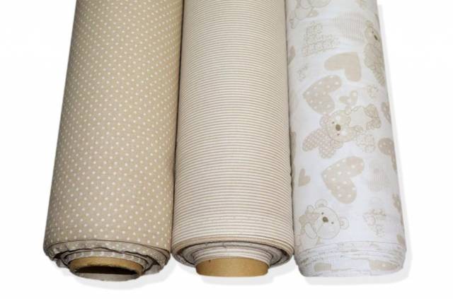 Vendita on line coordinati cotone beige bimbo - ispirazioni neonati e bambini cotoni/lenzuolini fantasia