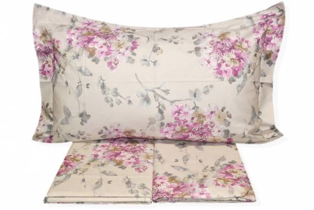Vendita on line completo lenzuola matrimoniale mirabello modello soft hydrangea variante 03m rosa - biancheria per la casa matrimoniale completo lenzuola 