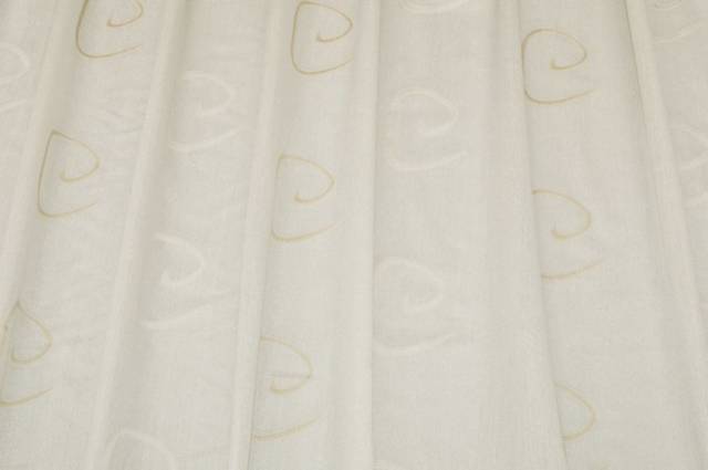 Vendita on line scampolo tenda ricamo spirale beige - tessuti per in offerta