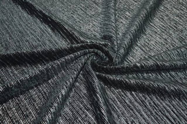 Vendita on line tessuto ciniglia stretch costina lurex argento - tessuti abbigliamento velluti e ciniglie
