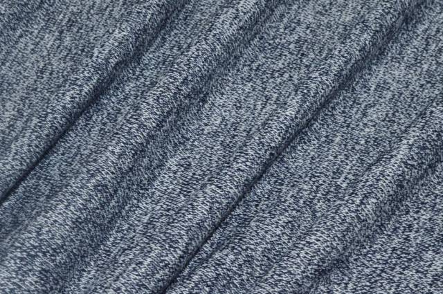 Vendita on line tessuto maglia in lana blu melange - occasioni e scampoli magline di