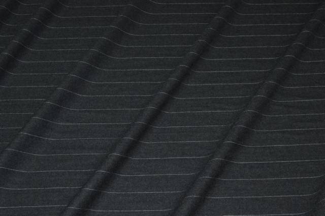 Vendita on line tessuto flanella pura lana gessato grigio - tessuti abbigliamento lana gessati