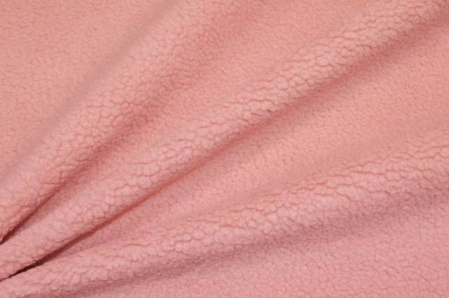 Vendita on line tessuto cappotto pelliccetta teddy rosa - tessuti abbigliamento pelliccia ecologica