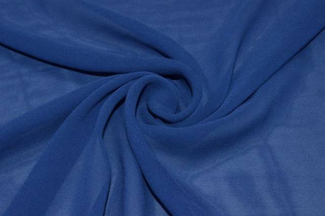 Vendita on line tessuto georgette pura seta bluette - tessuti abbigliamento georgette / chiffon / dèvorè