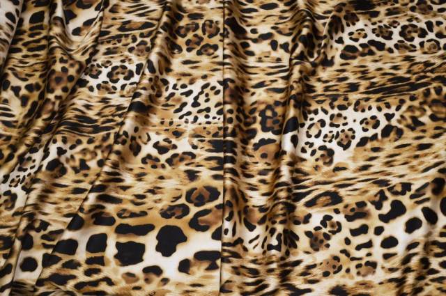 Vendita on line tessuto rasatello seta stretch maculato - tessuti abbigliamento sete fantasia