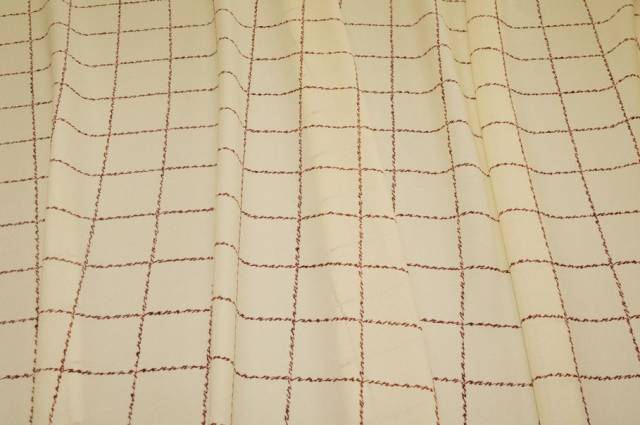 Vendita on line tessuto crepe de chine pura seta finestrato bordeaux - tessuti abbigliamento sete fantasia