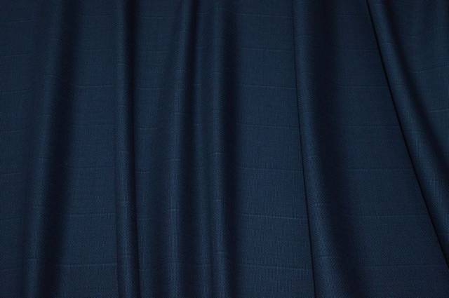 Vendita on line tessuto pura lana gessato operato blu - tessuti abbigliamento lana gessati