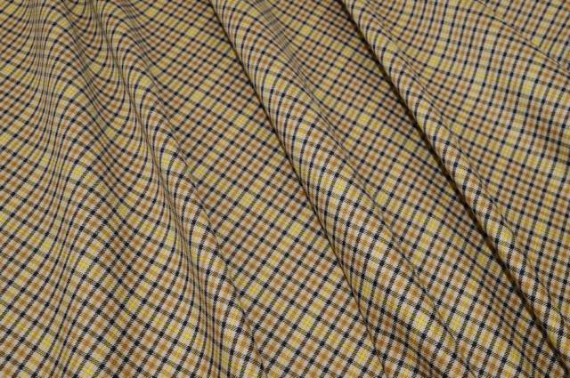 Vendita on line tessuto poliviscosa quadretto beige - tessuti abbigliamento poliestere fantasia