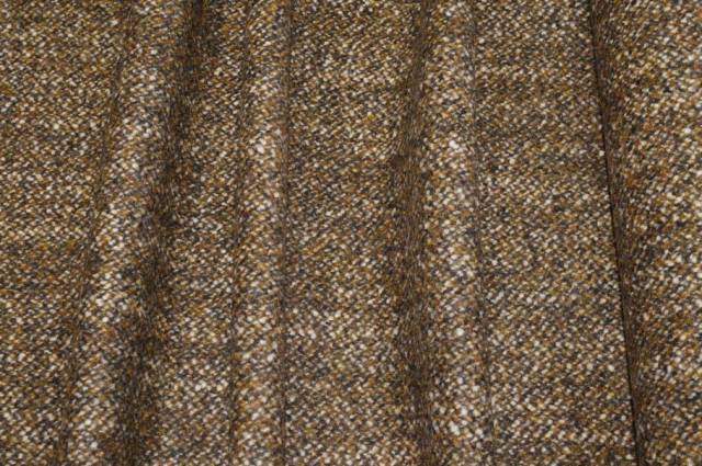 Vendita on line tessuto cappotto pura lana tweed grigio ocra - tessuti abbigliamento lana spinati e