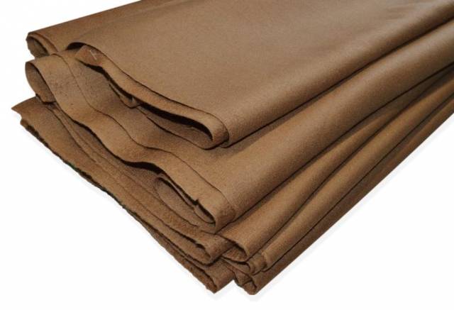 Vendita on line scampoli puro cashmere zibellinato color cammello scuro 14930 - tessuti abbigliamento