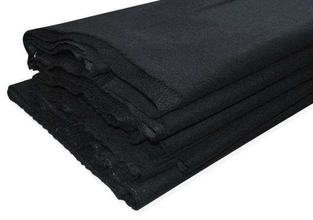 Vendita on line scampoli puro cashmere zibellinato nero 14931 - tessuti abbigliamento