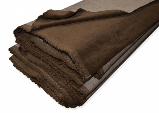Vendita on line scampoli cappotto velour misto cashmere color noce - tessuti abbigliamento