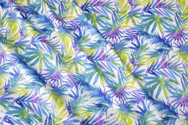 Vendita on line tessuto cotone panama fantasia tropical multicolor - cotoni fantasie doppia altezza