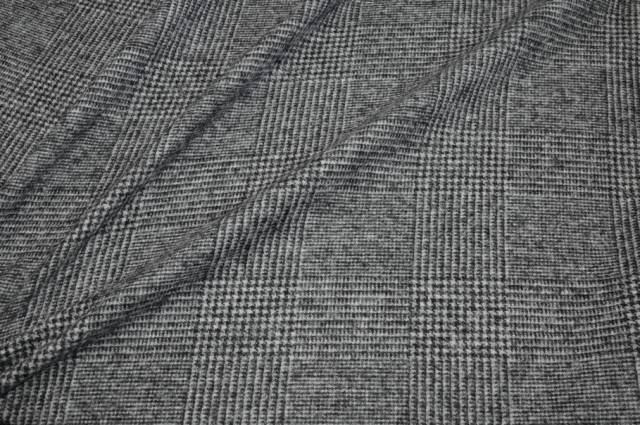 Vendita on line tessuto lana alpaca con disegno principe di galles grigio - tessuti abbigliamento scacchi e scozzesi