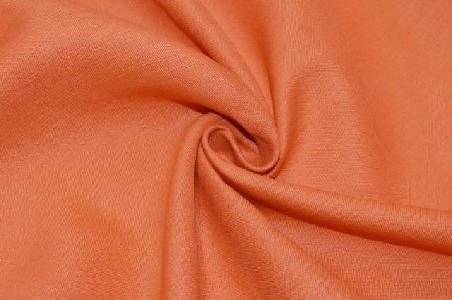 Vendita on line tessuto puro lino color arancio - occasioni e scampoli tessuti 