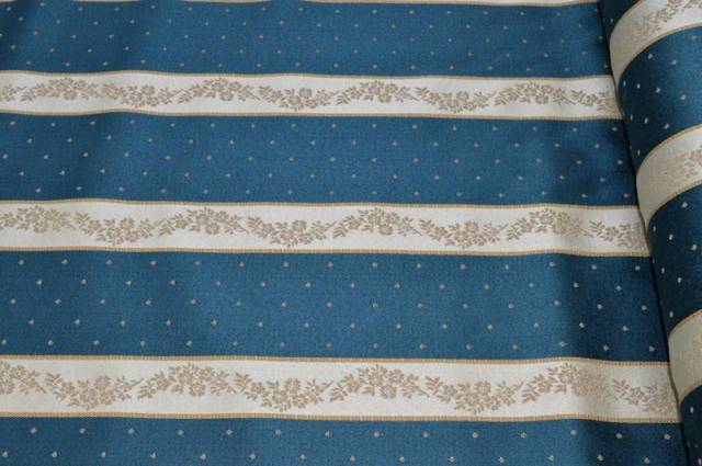 Vendita on line scampolo damascato jacquard coll. grace riga blu - tessuti arredo casa jacquard & damascati