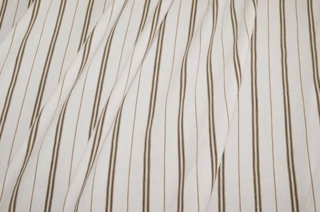 Vendita on line tessuto camiceria pura viscosa righetta beige - occasioni e scampoli tessuti fantasie 