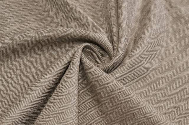 Vendita on line tessuto misto lino lana seta spinato beige - prodotti
