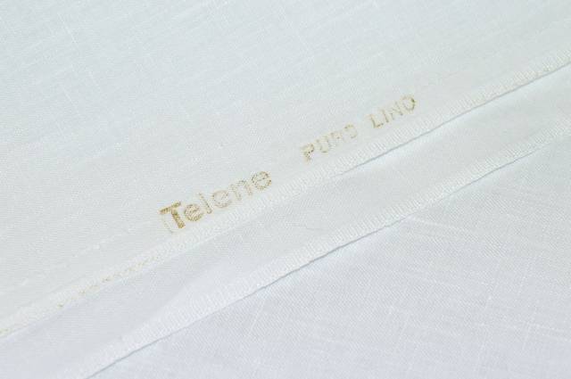 Vendita on line tessuto batista puro lino bianco - tessuti abbigliamento lino