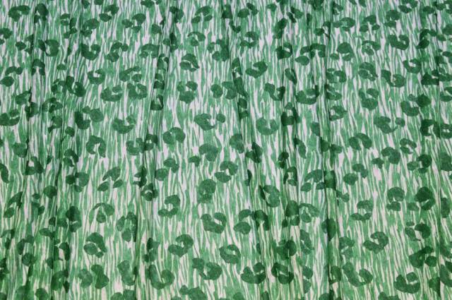 Vendita on line tessuto maglina puro lino fantasia animalier verde - occasioni e scampoli tessuti fantasie 