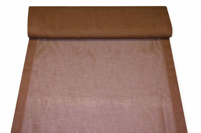 Vendita on line tessuto tendino effetto trama color cacao - tessuti per tendine metraggio a vetro larghezza cm 80