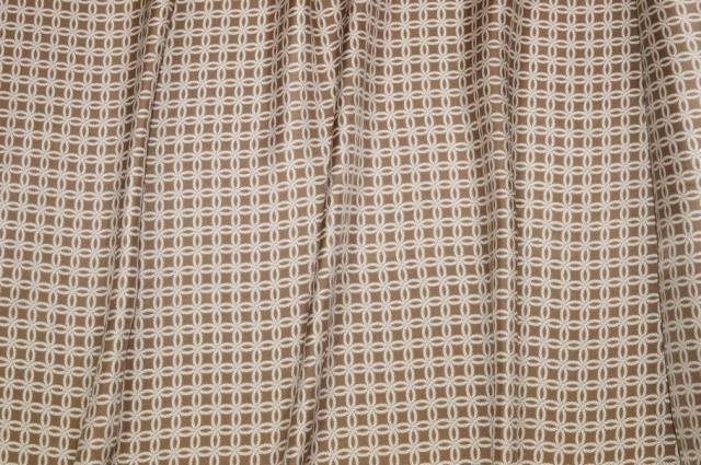 Vendita on line tessuto saglia pura seta fantasia geometrica beige - prodotti tessuti abbigliamento