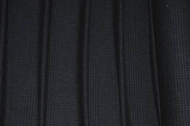 Vendita on line tessuto misto cashmere principe di galles grigio scuro - tessuti abbigliamento lana uomo/tailleur