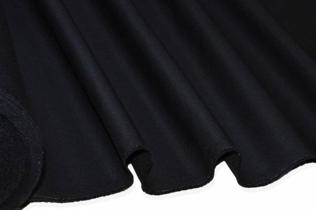 Vendita on line tessuto gabardine pura lana nero - tessuti abbigliamento lana
