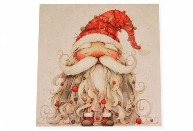 Vendita on line pannello natale santa claus disegno 1 misura cm 47x47 - tessuti arredo casa gobelin cuscini 47x47 natalizi