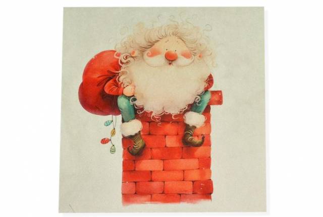 Vendita on line pannello natale santa claus disegno 2 misura cm 47x47 - tessuti arredo casa gobelin cuscini 47x47 natalizi