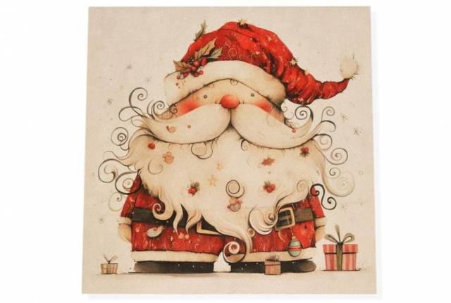 Vendita on line pannello natale santa claus disegno 4 misura cm 47x47 - tessuti arredo casa gobelin cuscini 47x47 natalizi
