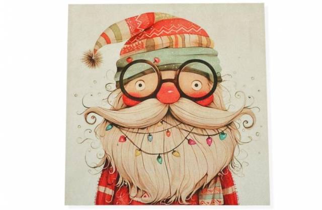 Vendita on line pannello natale santa claus disegno 5 misura cm 47x47 - tessuti arredo casa gobelin cuscini 47x47 natalizi