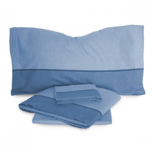 Vendita on line completo lenzuolo una piazza e mezzo flanella biancaluna mod. dern var. blu 3100 - biancheria per la casa biancaluna