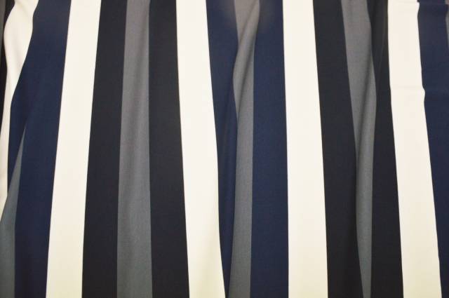 Vendita on line tessuto jersey punto milano in viscosa riga grigio blu - tessuti abbigliamento viscosa