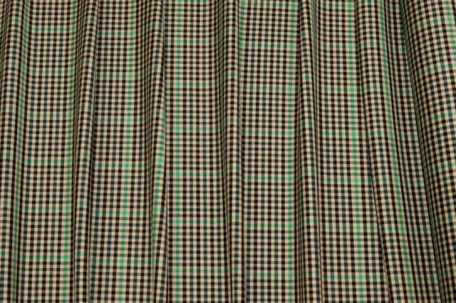 Vendita on line tessuto tartan lana stretch verde nero - tessuti abbigliamento