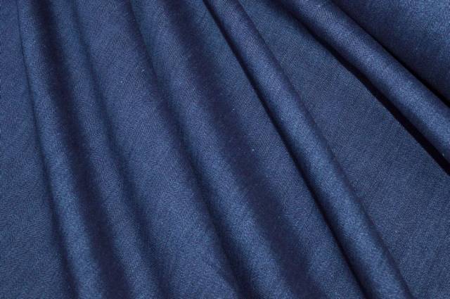 Vendita on line tessuto misto lino blu - tessuti abbigliamento