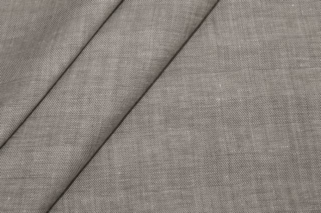 Vendita on line tessuto puro lino spinato grigio - tessuti abbigliamento