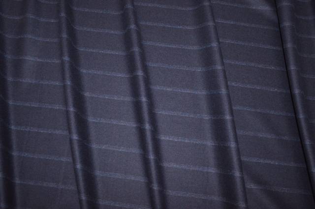 Vendita on line tessuto flanella pura lana blu a righe - tessuti abbigliamento