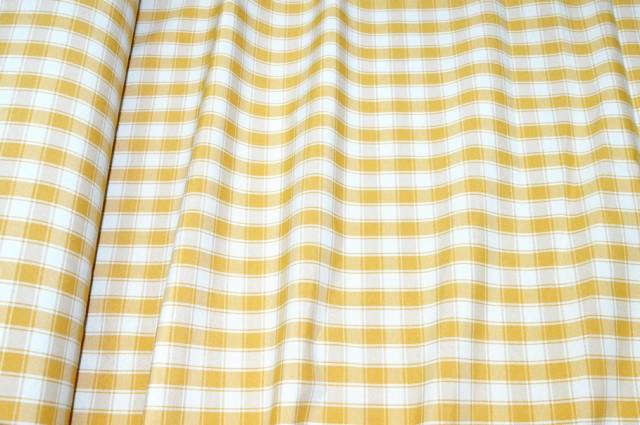 Vendita on line tessuto arredo scacco giallo - tessuti arredo casa country scacchi-righe-uniti
