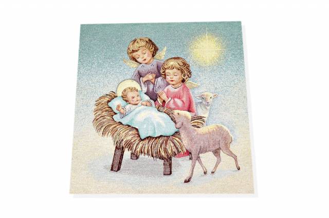 Vendita on line gobelin fantasia angeli presepe 15456 misura cm 47x47 - ispirazioni