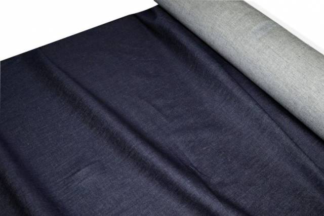 Vendita on line tessuto jeans puro cotone stretch non trattato blu - cotoni jeans