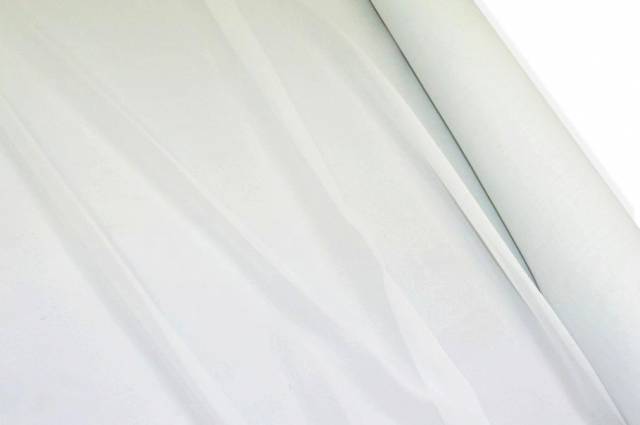 Vendita on line tessuto pura seta georgette bianco ghiaccio - tessuti abbigliamento sete