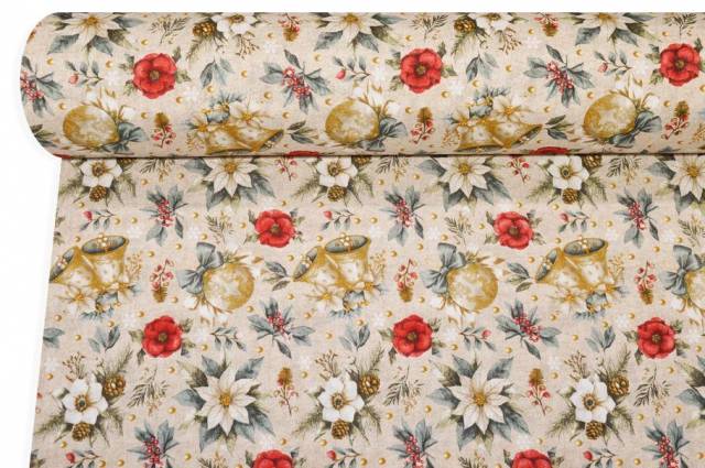 Vendita on line tessuto arredo fantasia natale campane - ispirazioni tessuti natalizi