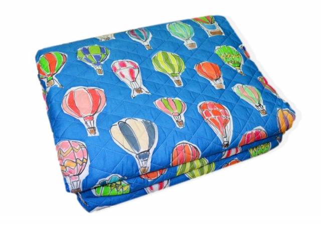 Vendita on line copriletto trapuntato piazza e mezzo mirabello modello balloons variante blu 51u - biancheria per la casa una piazza e mezzo copriletto trapuntato