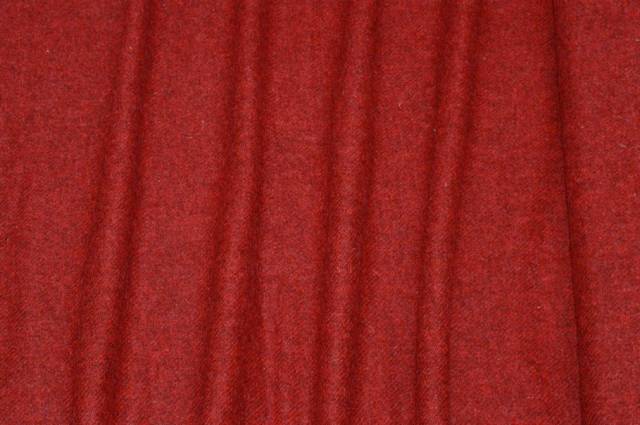 Vendita on line tessuto pura lana effetto shetland rosso melange - tessuti abbigliamento lana