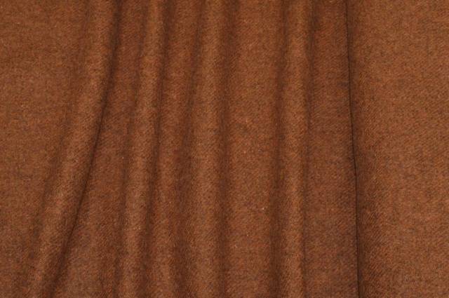Vendita on line tessuto pura lana effetto shetland tabacco melange - tessuti abbigliamento lana