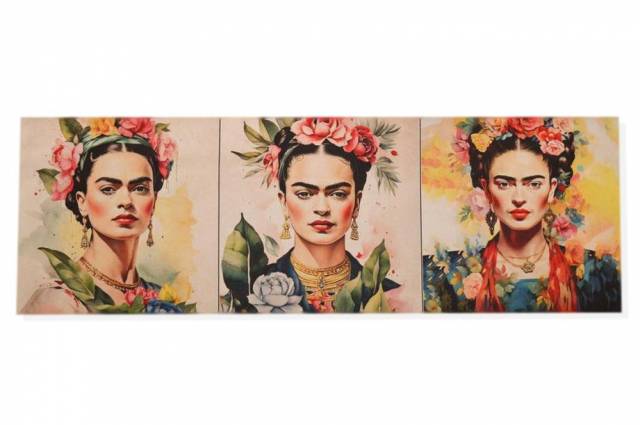 Vendita on line set 3 pannelli disegno frida 3 cm 47x47 - tessuti arredo casa gobelin